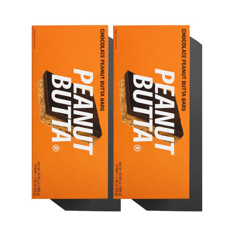 Bar di cioccolata proteica di peanut Butta, 1.16 Oz ciascuno, 2 Pacchetti (24 Piazze) | Realizzati con Cioccolato reale, 6g Proteine delle piante, 4g Fibra, Senza glutine, Basato su piante
