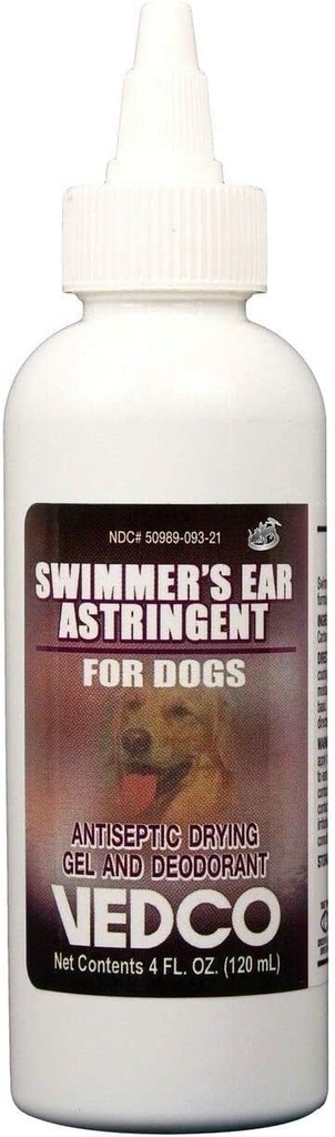 Astringente dell'orecchio di Vedco Swimmer per i cani 4 oz da sconosciuto
