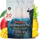 TruWild Motion tutto naturale pre allenamento polvere bere miscela per gli uomini e le donne con nessun Jitters o Crash, intero impianto alimentare basato Vegan, organico con elettroliti + BioPerine, 20 Servings (Pineapple Mango)
