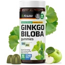 BIO KRAUTER Ginkgo Biloba Gummies - 90 Vegan Chews - Ginkgo Biloba Integratori per il supporto del cervello - 120 mg Estratto standardizzato - Formula a base di pectina
