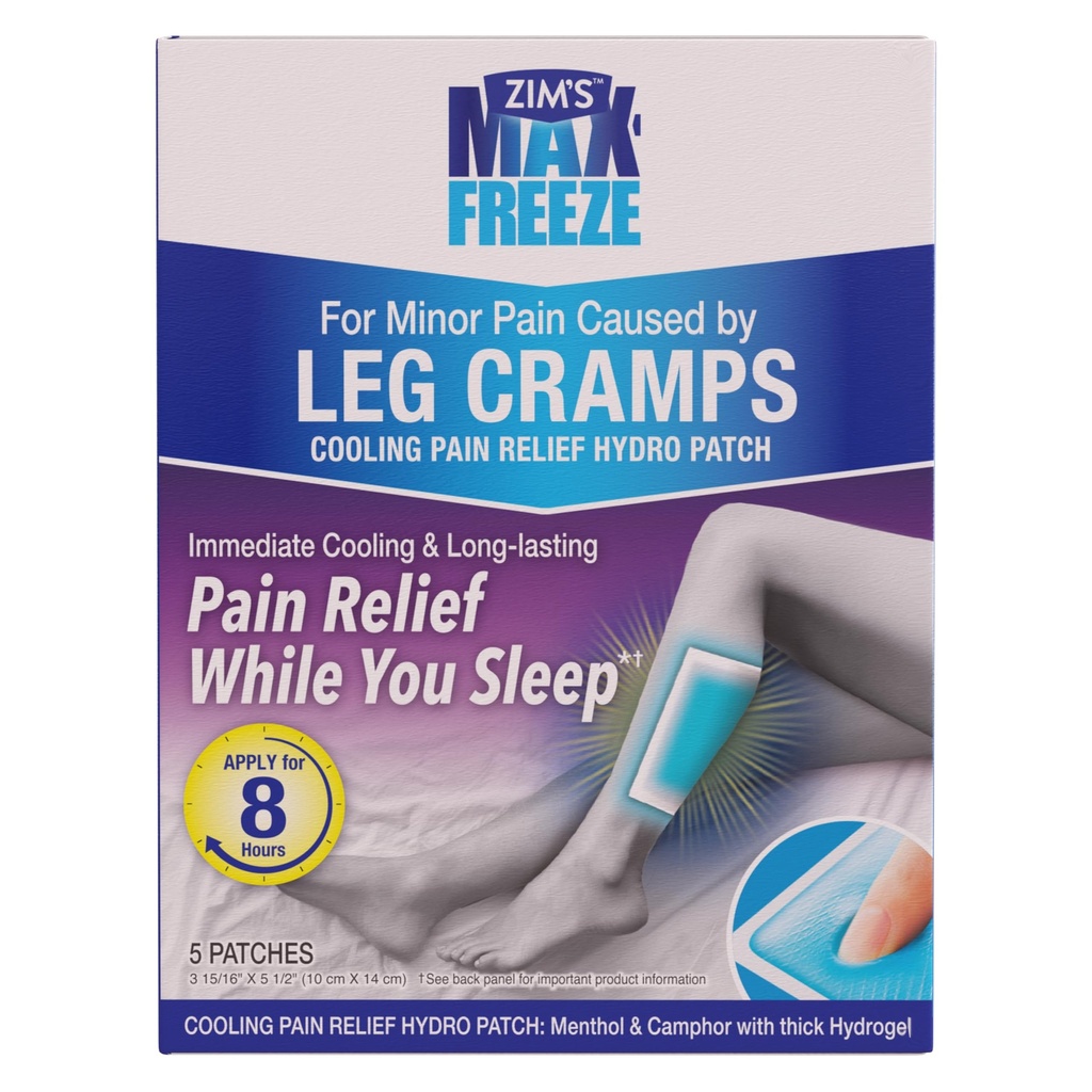 Zims Max Freeze Gamba Cramp Patch, 5 Conte