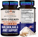 Vitamina Multi Collagen Capsule - Tipi I, II, III, V & X | Miscela idrolizzata con Biotina & Vitamina C per Capelli, Pelle, Chiodi 90 Capsule