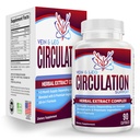 Vein & Leg Circulation Supplement (All-in-1) Health Support con 8 ingredienti attivi | Blood Circulation Booster Formula | Leg & Vein Supplements | 1-Month Supply | 90 capsule