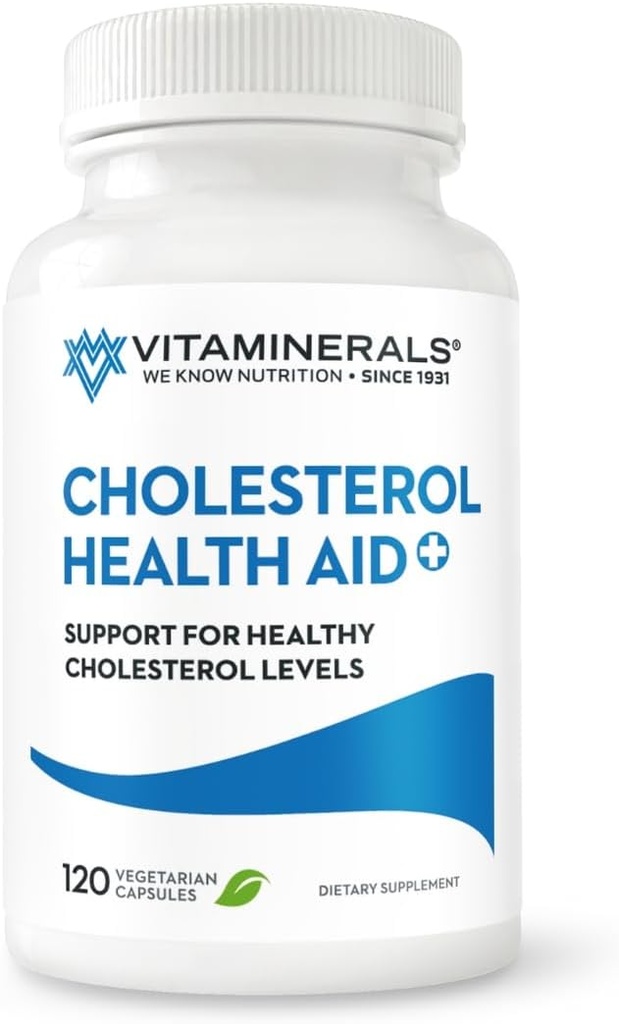 Vitaminerals® 125 Cholesterol Health Aid Plus | Niacin | CoQ10 | Garlic | Phytolestrol Complex | 60 capsule vegetali