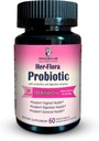 Lab Her-Flora Women’s Probiotic 100 miliardi di CFU per capsula, Non-GMO, 34 Strains, con enzimi Prebiotici & Digestivi, Gut & Vaginal Health, H.Pylori Support, 60 Caps Veg, 2-Months Fornitura!