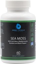 Sea Moss con Irish Moss Burdock Root Bladderwrack & Black Pepper - Nutrienti-Rich Superfood per Immune, Digestivo, Joint, Skin Health - Vegan, Non-GMO - 60 Irish Moss Capsule, Made in USA