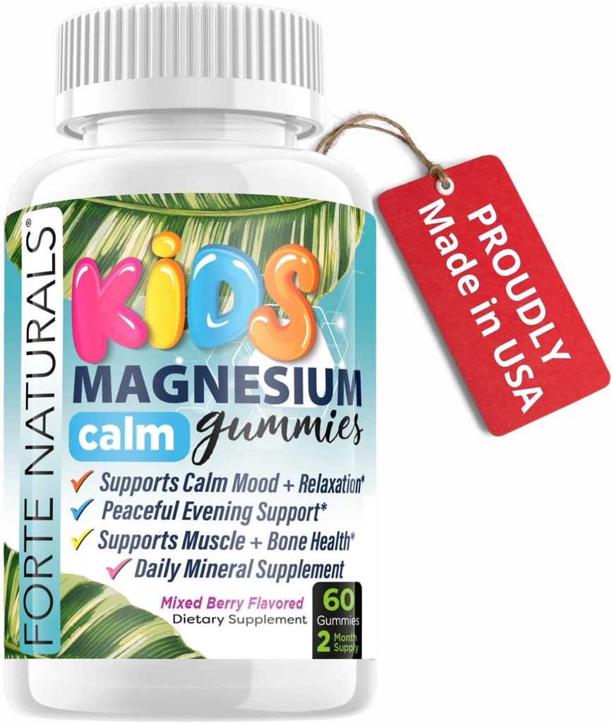 Bambini Magnesio Calma Gummies per il sonno, per Bedtime, 60 Count Supplementi fatti negli Stati Uniti