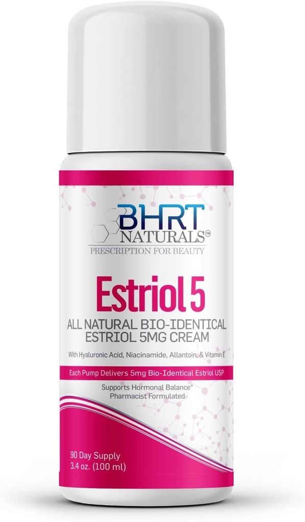 Crema di estrogeni per le donne Menopause Rilievo – Tutto naturale Bioidentical Estriol Cream - Equilibrio di ormone BHRT - Pharmacist Formulated, Professional Grade - Made in USA, Bianco
