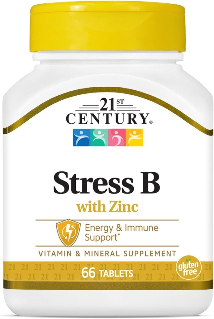 21st Century Stress Vitamina B con Zinc 66 Tabs