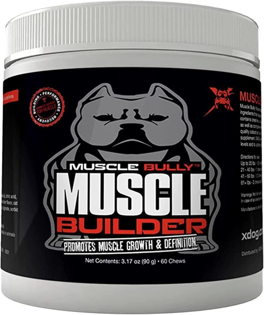 Muscle Builder per cani - combina gli ingredienti di costruzione del muscolo clinicamente provati che supportano la crescita del muscolo, dimensione, definizione e resistenza. Ultimate Canine Muscle Building Supplement.