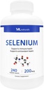 ML Naturals Selenium 200mcg 240 capsule vegetali. Supporta la salute immunitaria, NSF-Certified & cGMP-Compliant