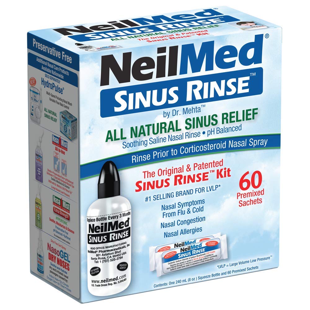 NeilMed Sinus Rinse - Un completo Sinus Nasal Rinse Kit, 50 conteggio (Pack of 1) Il conteggio può variare