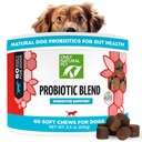 Solo animale naturale Probiotic Cane e Gatto Supplemento - Digestivo & Gut Health Enzyme Formula, Puppy & Canine Digestive Chews, Best for Stomach Relief & Gas Aid - Soft Chews, 60 Conte.