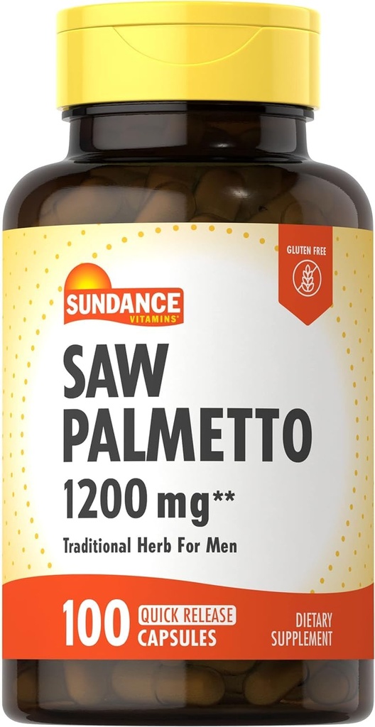 Vitamine Sundance Sega Palmetto 1200 mg - 100 capsule, Confezione da 2