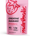 Creatina Monoidrato Gummies per Uomini e Donne - Facile da Digerire, Vegan, Senza Glutine, Non OGM, 1.5g di Creatina per Gomma - 45ct (45 Conte, Fragola)