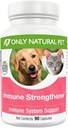 Solamente Natural Pet Immune Sistema Rinforzante Supplemento per Cani - Boost Cellulare sano, Digestivo, & Liver Funzione - Multivitamin Beta-Glucan & Antiossidante - 90 Capsule