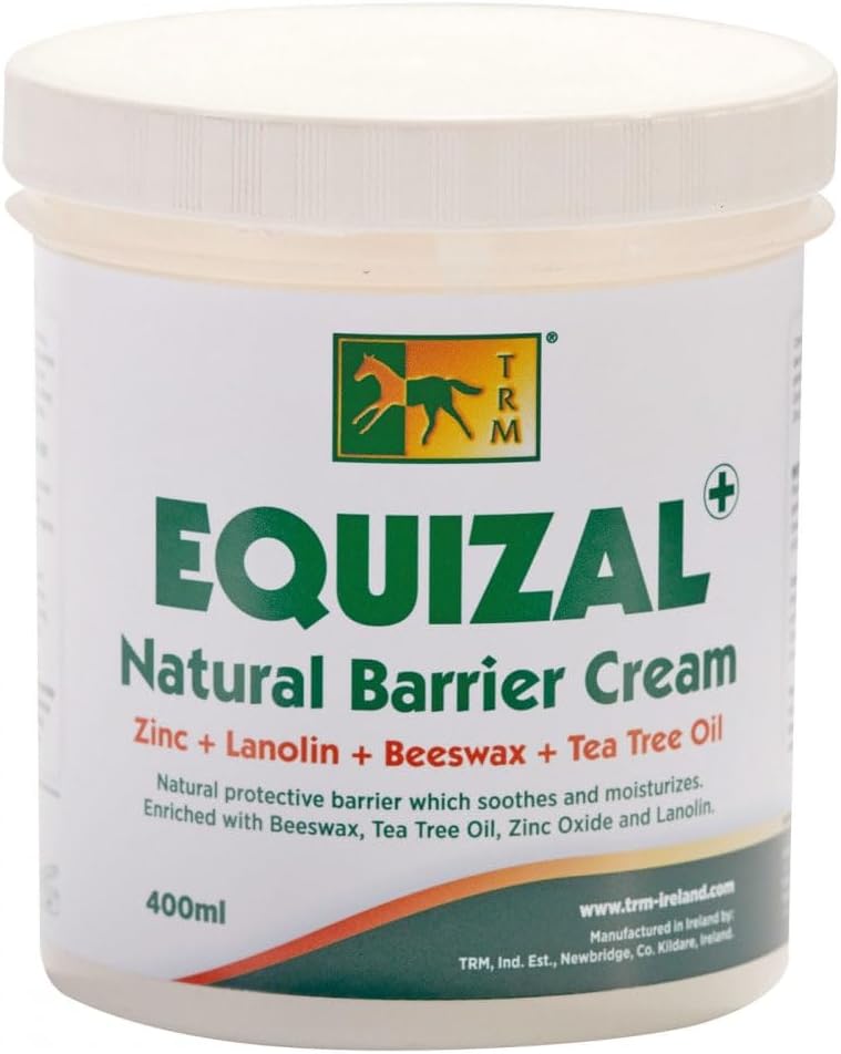 TRM Equizal Soothing Equine Barrier Crema per la pelle dei cavalli | Protezione naturale, cura del tessuto e idratazione con cera d'api e ossido di zinco - 13.5 fl oz (400 ml) - 13.5 fl oz