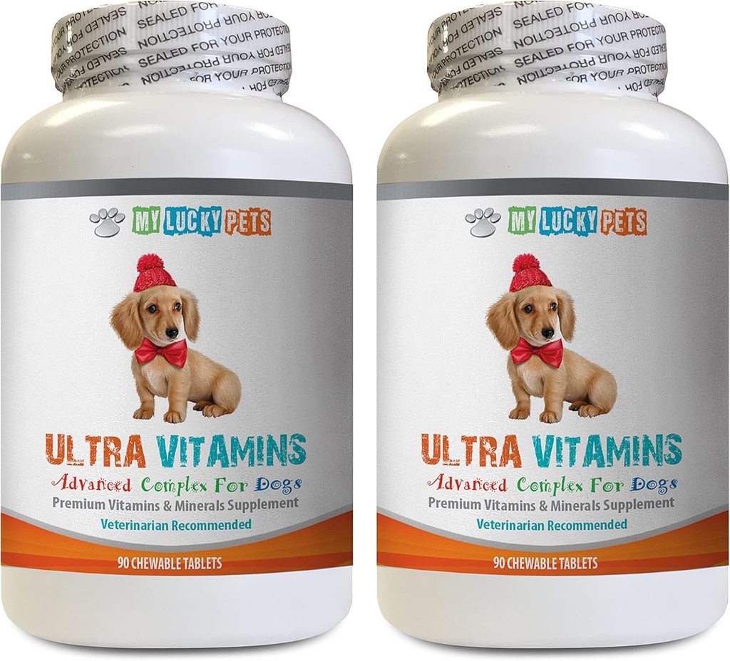 K9 Cane Immune Potere - Cane Ultra Vitamine - Veterinaria Raccomandata - Supporto Immune - Capelli Occhi e Bones Supporto - Cuciture Vitamine Cane - 2 Bottiglie (180 Trattamenti)