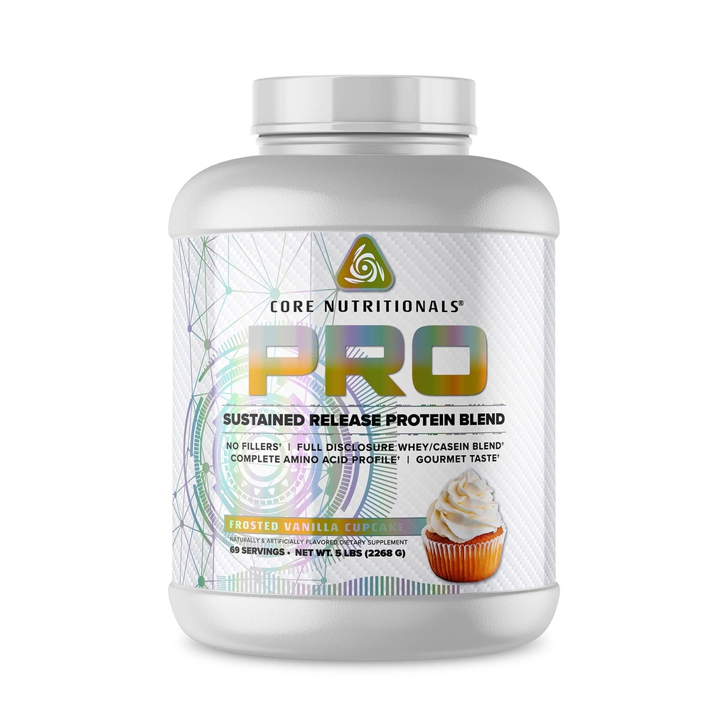 Miscela proteica di rilascio prolungata, miscela enzima digestiva, 25G Protein, 2G Carb, 69 Serve (Frosted Vanilla Cupcake)