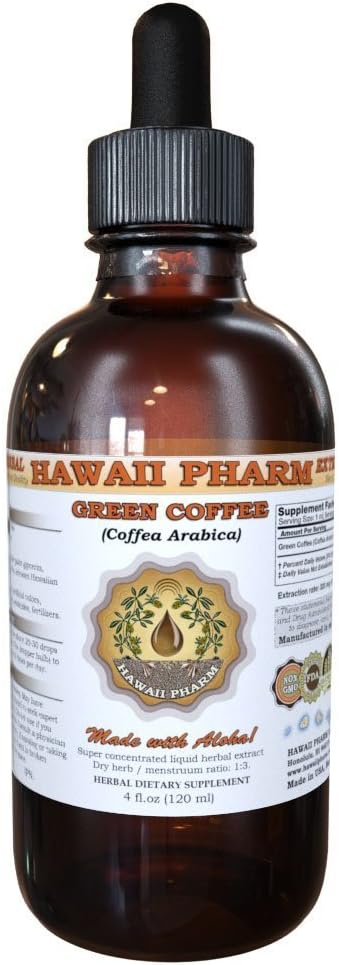 Estratto di liquido di caffè verde, caffè verde (Coffea Arabica) supplemento di tintura di fagioli 4 oz