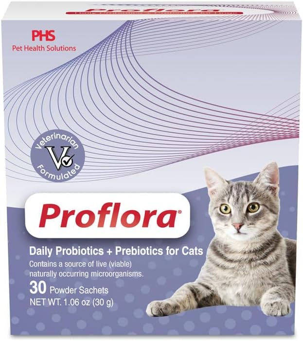Probiotici per Cats-Complete Gut Health & Immune Support. Facile da usare Probiotici Multi-Strain digestivi. Trasmissioni dietetiche più facili, pelle più sana & Coat & aiuta a trattare la diarrea. 30 Pacchetti.