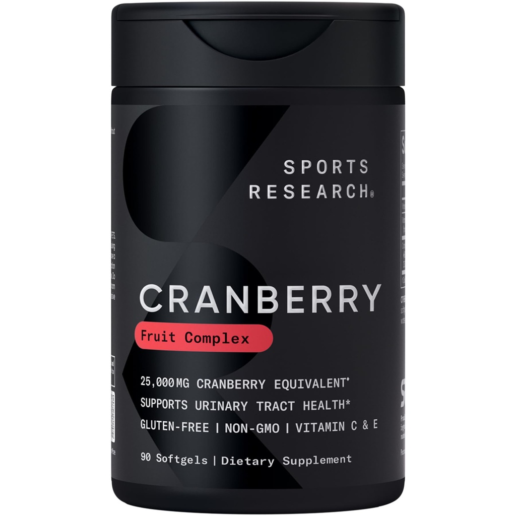 Integratore del Complesso di Frutta di Mirtilli - Softgels for Urinary Tract Health Support - Uguale a 25.000mg di Mirtilli, Realizzati con Pacran & Vitamins C & E - Non-GMO & Gluten Free - 90 Count