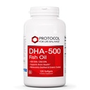 PROTOCOLLO PER LA VITA BALANCE DHA-500 - DHA 500mg & EPA 250mg - Integratore di olio di pesce - Salute del cervello e supporto - Digestione facile - Non OGM & Halal - 120 Softgels