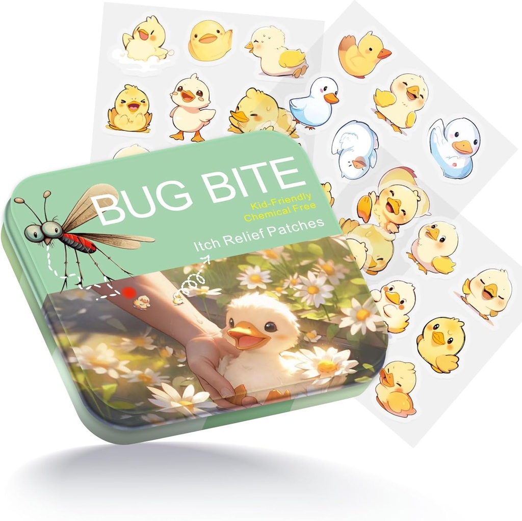 Bug Bite Itch Relief Patches 54 Count, Cute Duck Hydrocolloid Patches per vari gruppi di persone,Travel Essentials Itch Mosquito Relief per vari gruppi di persone