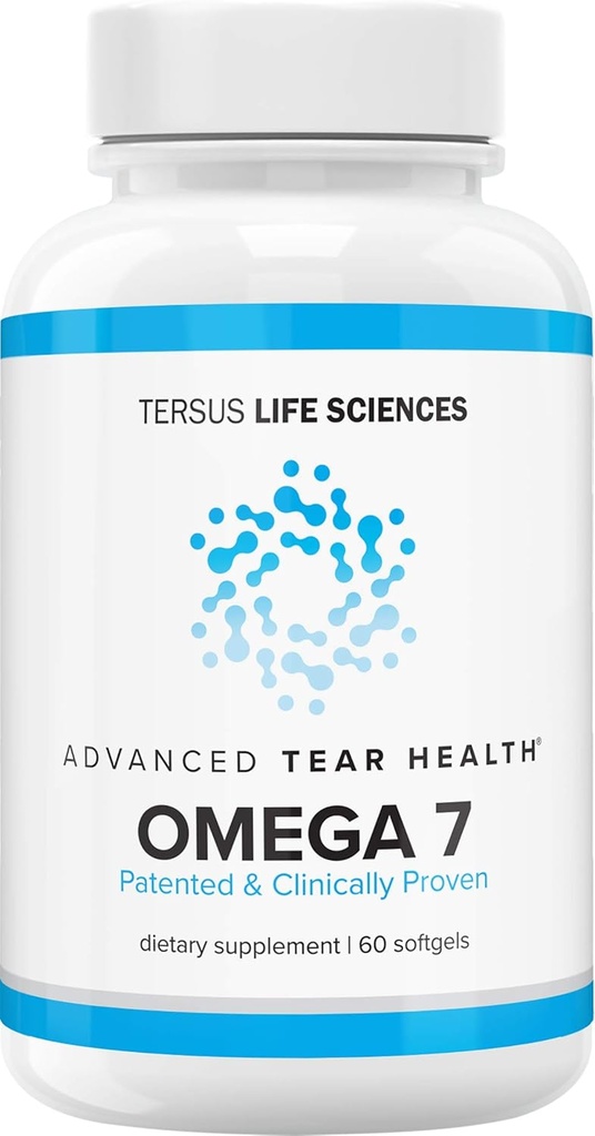 Cardia 7: Tear Health - 60 Count - Advanced Dry Eye - Omega7 Natural - Assist con occhio asciutto, Tear Quality e Soothes Irritation