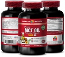 Integratori di supporto energetico - Olio MCT 3600MG, 100% puro, trigliceridi a catena media - olio mct realizzato con olio di cocco, pillole di olio di mct, olio di mct per la memoria, olio di mct per il cervello, olio di cocco mct - 1B 120Soft