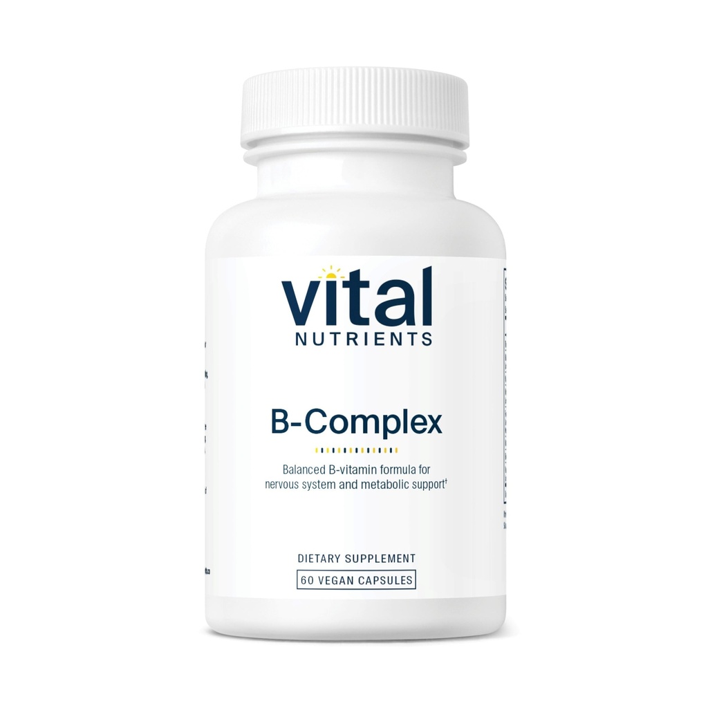 Vitamine vitali B-Complex | Vegan ad alta potenza Methylated B Complex Vitamins | B Vitamins Support Energy Production, Metabolism e Heart Health* | Gluten, Dairy, Soy Free | 60 Capsule