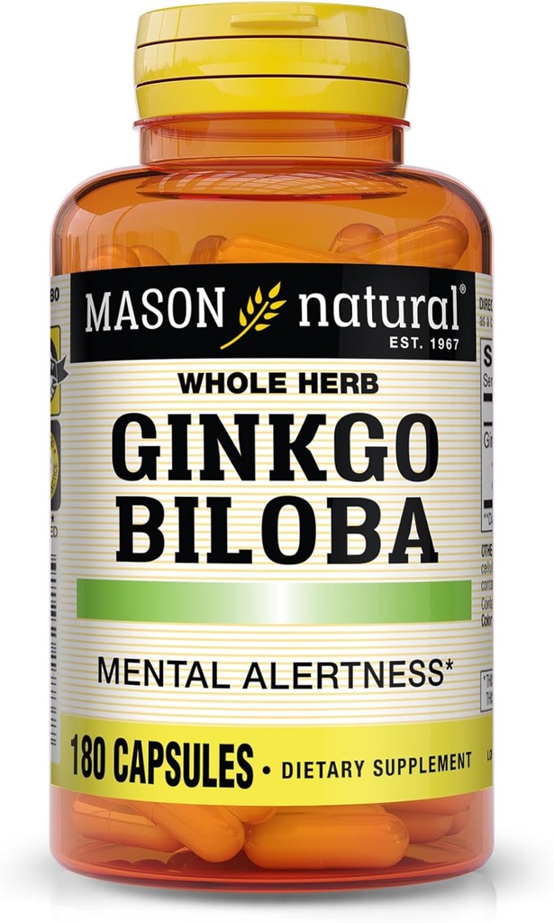 Mason Vitamins Ginkgo Biloba Capsule, 180 Conte