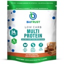 BioTrust polvere di proteine del carbo basso - Polvere di proteine del siero di latte isolata sana e miscela di caseina da erba-Fed, bovini in pascolo, enzimi digestivi - Caramel salato, 14 Serve