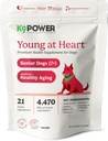 K9 Power Young a Heart Senior Dog Multivitamin 1 lb – Supplemento avanzato per gli anziani – Supporta il cervello, il cuore, la visione, la salute comune e la mobilità