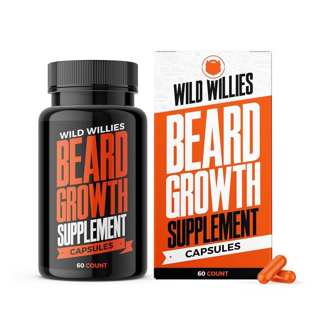 Vitamine di crescita del cuscinetto di Willies selvatici - Integratori naturali di crescita del cuscinetto del BioSitol ASX complesso per gli uomini - 60 capsule Anti Pillole di perdita dei capelli - Supplemento per il supporto del cuscinetto più pieno, prevenire il prurito