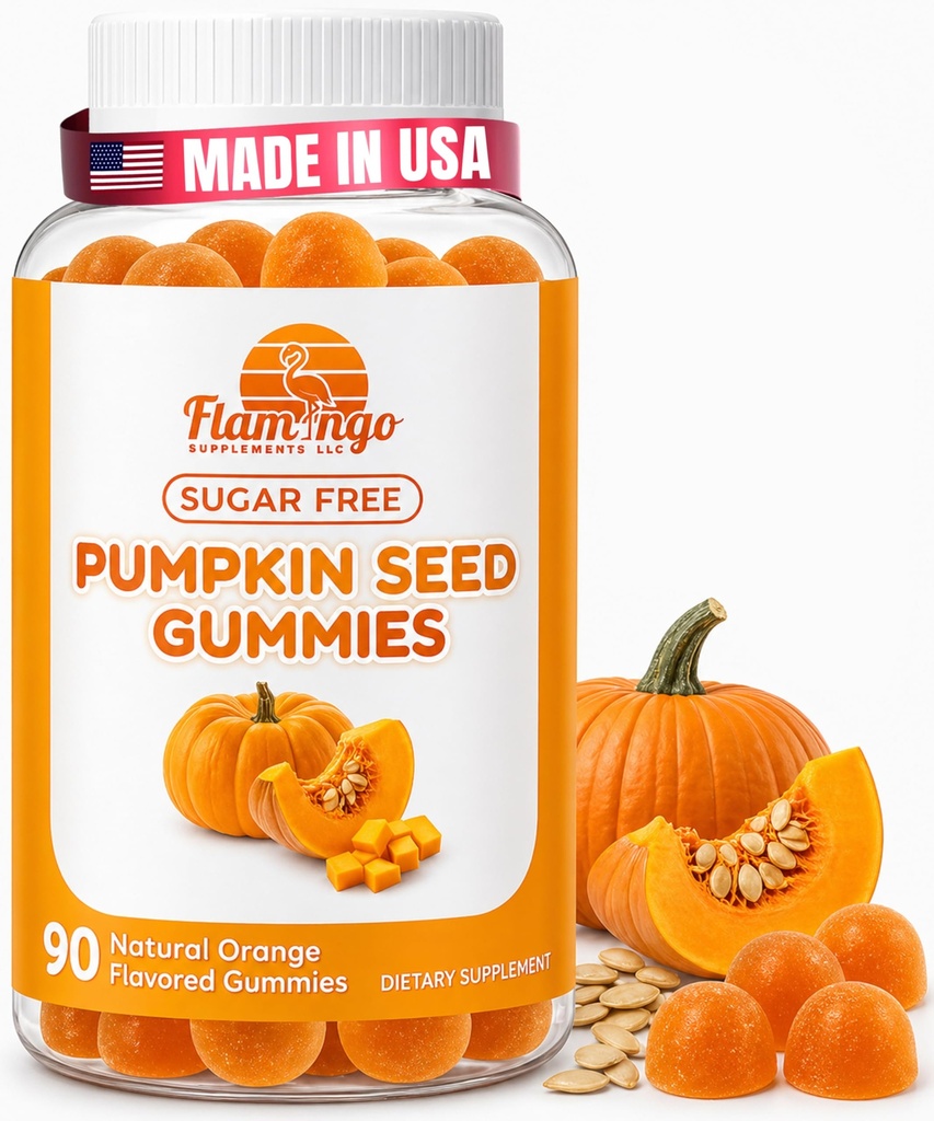 Olio di semi di zucca Gummies senza zucchero naturalmente aromatizzato- Olio di semi di zucca per la crescita dei capelli, la vescica, il supporto del tratto urinario, il supplemento della pelle giovane - Vegan, l'estratto di semi di zucca Halal- 90 conte