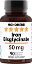 Iron Bisglycinate 50 mg - 90 capsule di veg - 50 mg di ferro elementare per capsula