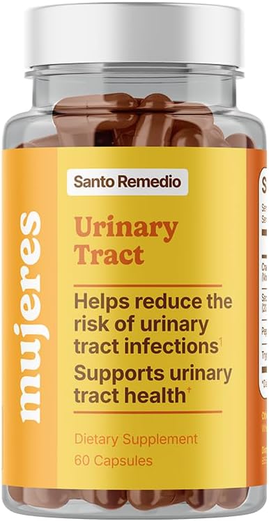 Santo Remedio Tratto urinario, Integratore alimentare, Aiuta a ridurre le infezioni del tratto urinario, Formula unica con mirtilli, probiotici e enzimi, Ingredienti clinicamente provati, Non OGM, 30 Serve