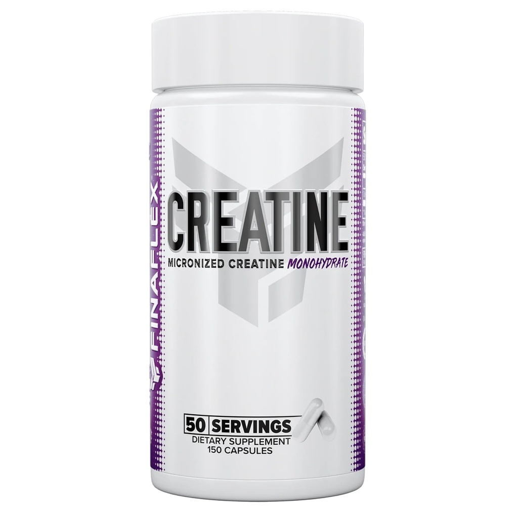 FINAFLEX Pure CREATINE - 150 Capsule - Promuove la Forza Muscolare, Dimensioni e Prestazioni - 100% Pure, Micronized Creatine Monoidrato - Certificato NSF - 50 Serve