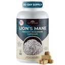 Naturealm Lions Mane Mushroom Supplemento - Supporto per cervello organico per la memoria di messa a fuoco Clarity mentale - Funzione cognitiva non OGM - 90 capsule vegetariane