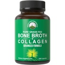 Bone Broth Collagen Capsule. 180 Pillole di erba Fed Bone Broth Peptidi di proteine del collagene. Contiene tutti i 3 tipi 1, 2 e 3. Pure Pasture Raised Paleo Friendly Tablets per le donne e gli uomini