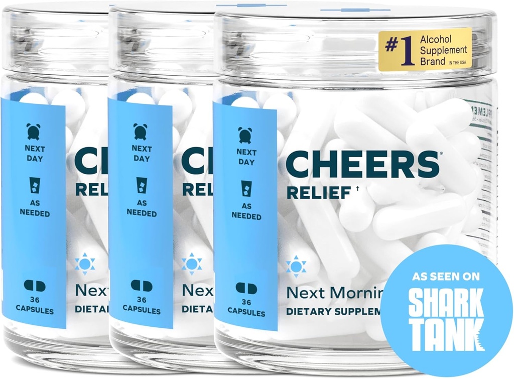 Salute sollievo | Next Morning Aid with Ginger + White Willow Bark | Feel Better After Drinking | 36 Doses | Ginger, White Willow Bark, L-teanina, Caffeina