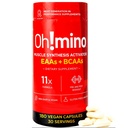 Oh!mino Aminoacidi essenziali supplemento. Capsule Caffeinate. Tutti 9 EAA, BCAA e l'ammino perfetto per allenamenti, amino energia, e per costruire il muscolo, e recuperare più veloce.
