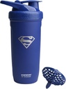 Smartshake DC COMICS rinforza la bottiglia di Shaker proteico in acciaio inox 900 ml | 30 oz - Leakproof Screw-on Lid - BPA Free – Unisex - Non isolato - Logo Superman
