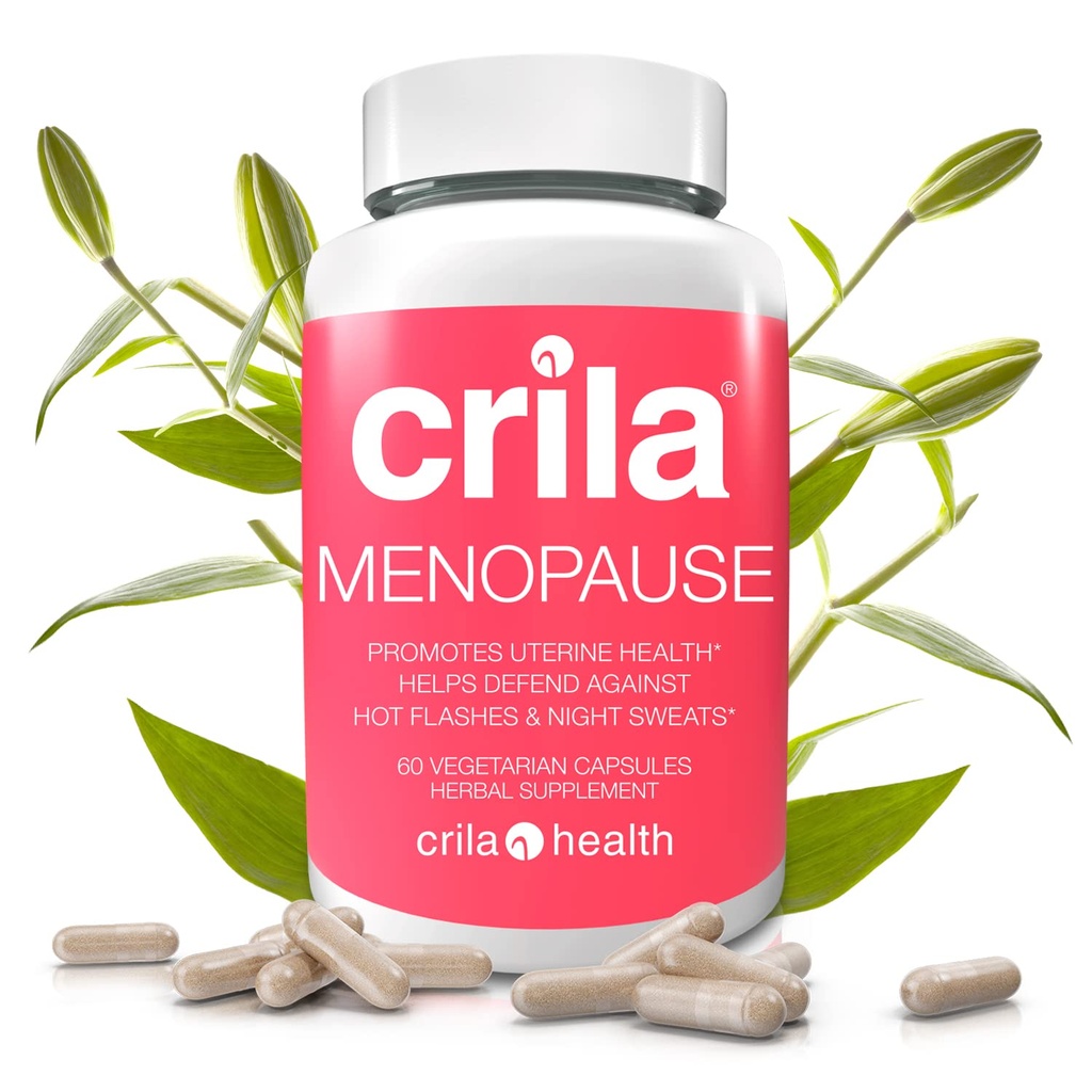 Crila Salute Menopause Supplementi per le donne - 60 Ct. I Night Sweats & Hot Flashes Menopause Relief per le donne con nessun estrogeno, ingredienti naturali, Ridurre Moods Swings, Fatigue & Bloating*
