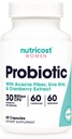 Nutricost Probiotico per le donne 30 miliardi di CFU, 60 capsule - Complesso con Acacia Fiber, Uva Ursi & estratto di mirtillo, Non OGM & Gluten Free