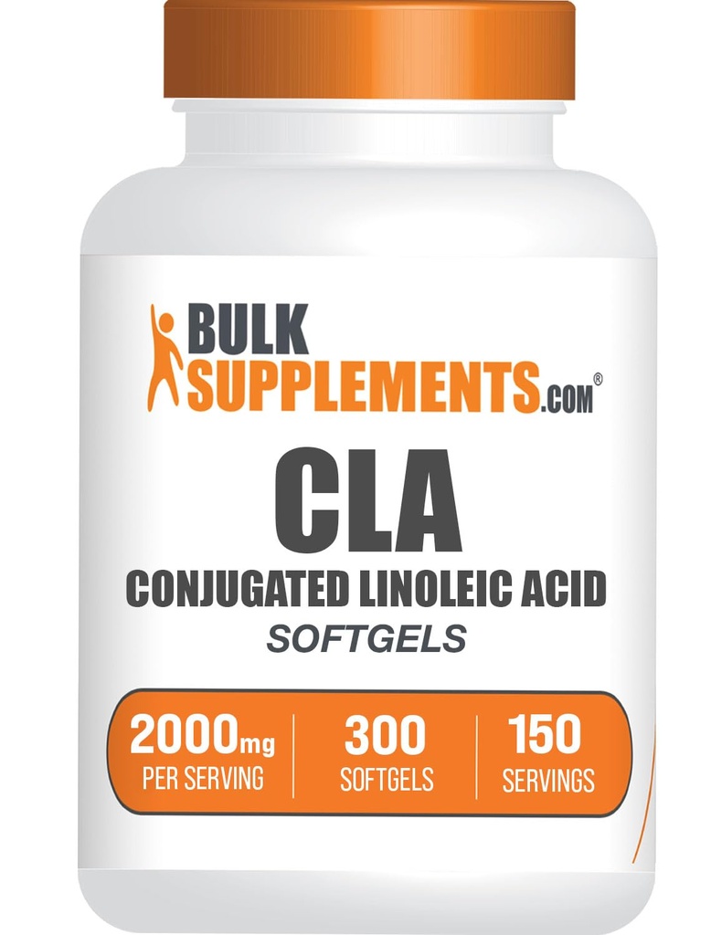 BulkSupplements.com Acido linoleico coniugato Softgels - CLA Supplements, CLA 2000mg, CLA Safflower Capsules, CLA Pills - 2 CLA Softgels per Serving, 150-Day Supply, 300 Softgels