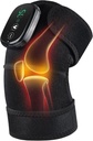 FSA Eleggibile Ginocchio Massaggiatore con Calore e Vibrazione, Ginocchiera Riscaldamento Pad per Artrite con Massaggio, Ginocchiera riscaldata Wrap Nero