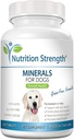 Minerali per cani, cellule di supporto e nervi, fortificare ossa e muscoli, promuovere la salute generale con calcio, fosforo, magnesio, potassio, selenio, ferro, zinco, 120 compresse masticabili