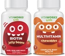 Bambini Biotin 5000mg Jelly Beans + Multivitamin Chewables Bundle